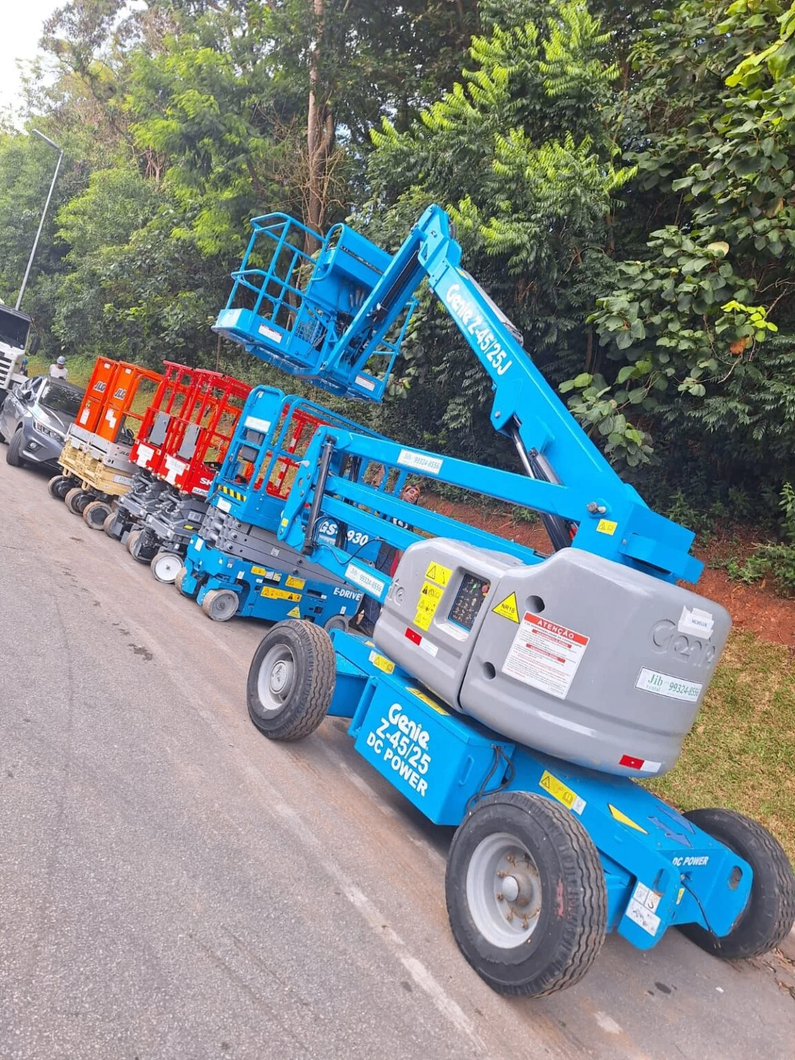 Frota de plataformas elevatórias JIB Rental